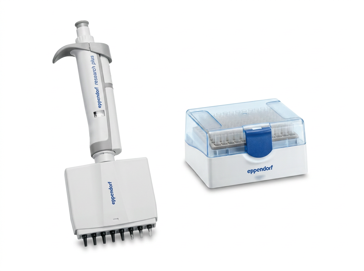 Многоканальный дозатор Eppendorf Research plus с планшетом